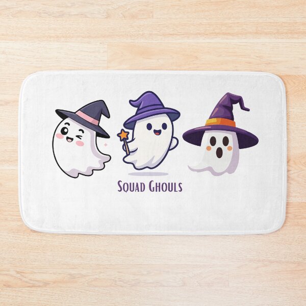 Item preview, Squad Ghouls – Cute Halloween Ghost Trio with Witch Hats designed and sold by Geafixy.