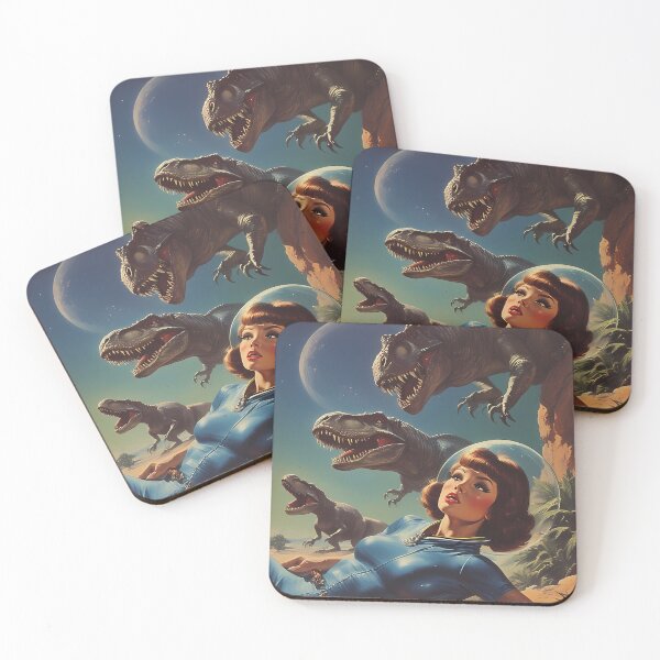 Item preview, The Astronaut Woman Meets Space Dinosaur designed and sold by she-devil-shirt.