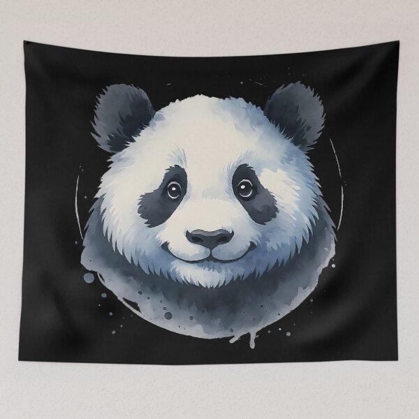 Item preview, Watercolor Panda Face Adorable Bear Portrait Cute Artistic Animal Design designed and sold by DrawHandArt.
