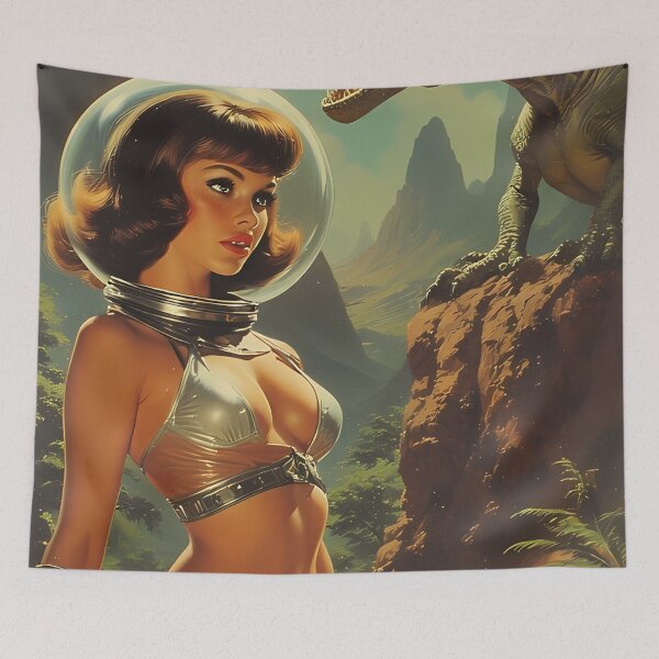 Item preview, Cosmos Woman at War with the Space Dinosaurs designed and sold by she-devil-shirt.