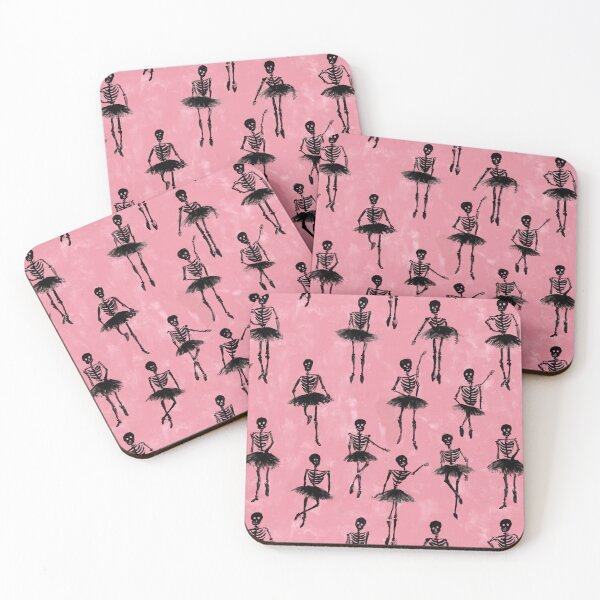 Item preview, Skeleton Ballerinas on Pink – Quirky Halloween Seamless Pattern designed and sold by dawnleblanc55.