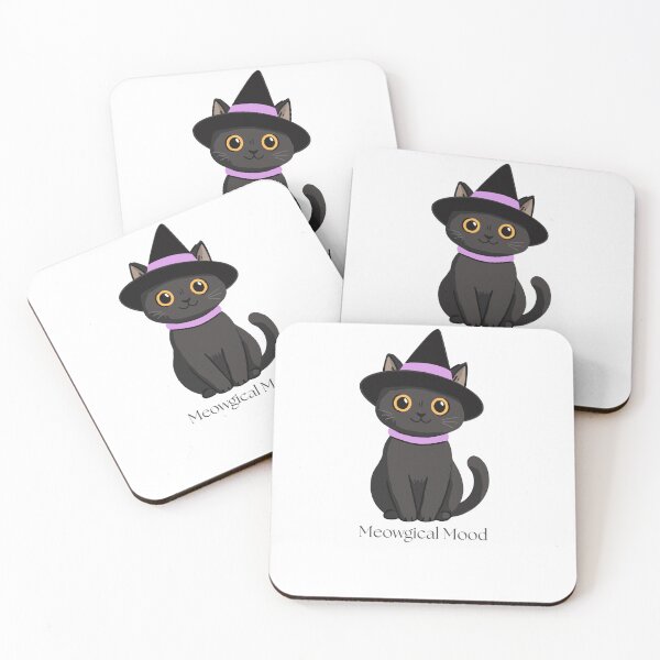 Item preview, Halloween Black Cat in Witch Hat – Meowgical Mood Cute Design designed and sold by Geafixy.