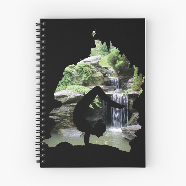 Item preview, Yoga pose silhouette on japanese garden (cave view) - ballet, dance, gymnastics - ballerina, dancer, gymnast designed and sold by Vane22april.