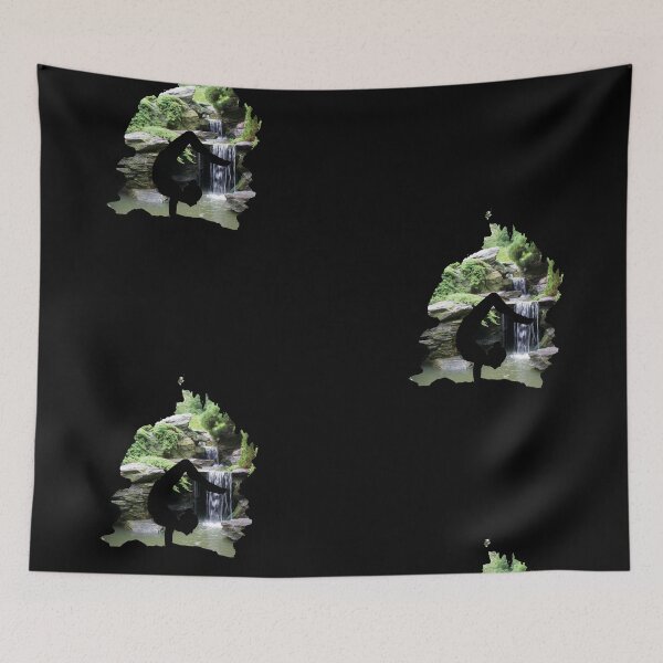 Item preview, Yoga pose silhouette on japanese garden (cave view) - ballet, dance, gymnastics - ballerina, dancer, gymnast designed and sold by Vane22april.