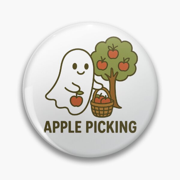 Item preview, Cute Ghost Goes Apple Picking! designed and sold by dana-artist.