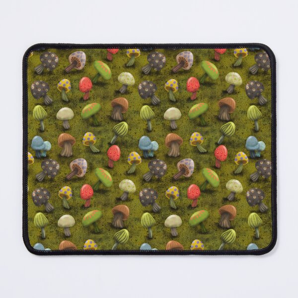 Item preview, Mushrooms on the Forest Floor Green Background designed and sold by CheriesArt.