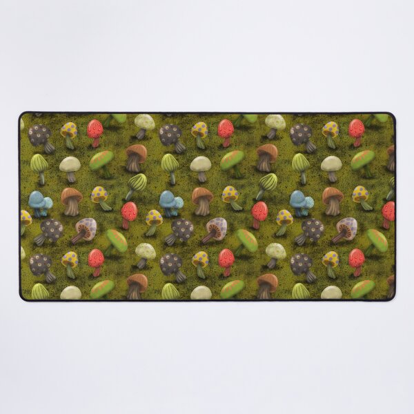Item preview, Mushrooms on the Forest Floor Green Background designed and sold by CheriesArt.
