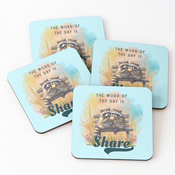 Item preview, Raccoons Sharing Bread in the Park designed and sold by Ciervo Primavera.
