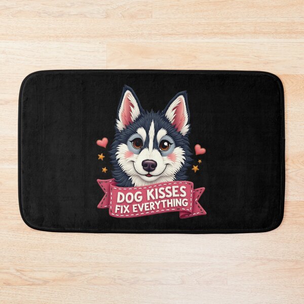 Item preview, Dog Kisses Fix Everything Cute Husky Puppy Dog Lover Design designed and sold by ArtDesignTp.