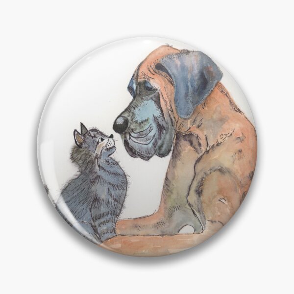 Item preview, A Blood Hound with His Cat Friend. designed and sold by carole robb.