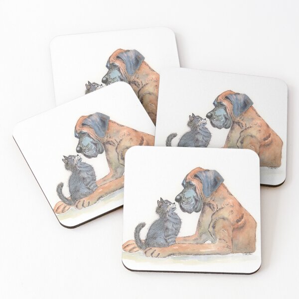 Item preview, A Blood Hound with His Cat Friend. designed and sold by carole robb.