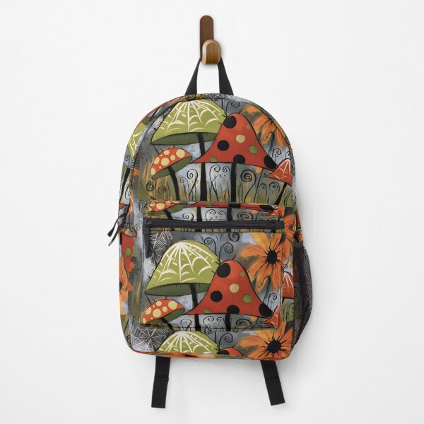 Item preview, Step Into a Surreal Halloween Forest with Vibrant Mushrooms Fiery Flower and Enchanting Patterns designed and sold by OlfactoART Studio.