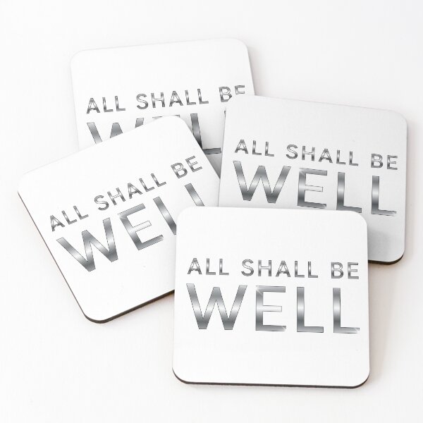Item preview, Copy of All Shall Be Well – Elegant Silver Script Typography designed and sold by MotivAura.
