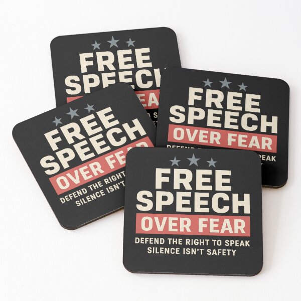 Item preview, FREE SPEECH OVER FEAR. DEFEND THE RIGHT TO SPEAK SILENCE ISN'T SAFETY designed and sold by EnR-designs.