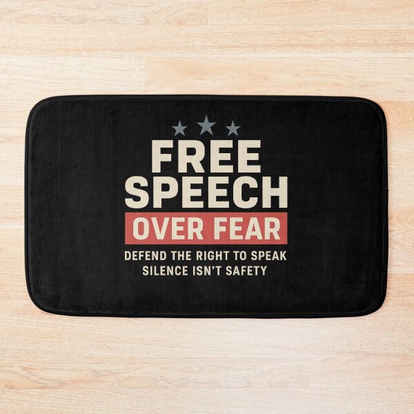 Item preview, FREE SPEECH OVER FEAR. DEFEND THE RIGHT TO SPEAK SILENCE ISN'T SAFETY designed and sold by EnR-designs.