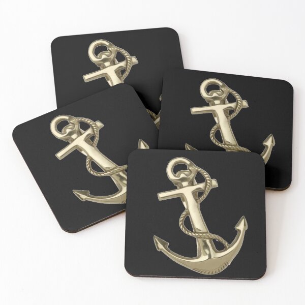 Item preview, Black Gold Anchor Nautical designed and sold by ChristinasMess.