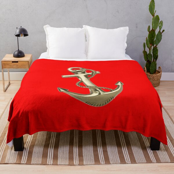Item preview, Red Gold Anchor Nautical designed and sold by ChristinasMess.