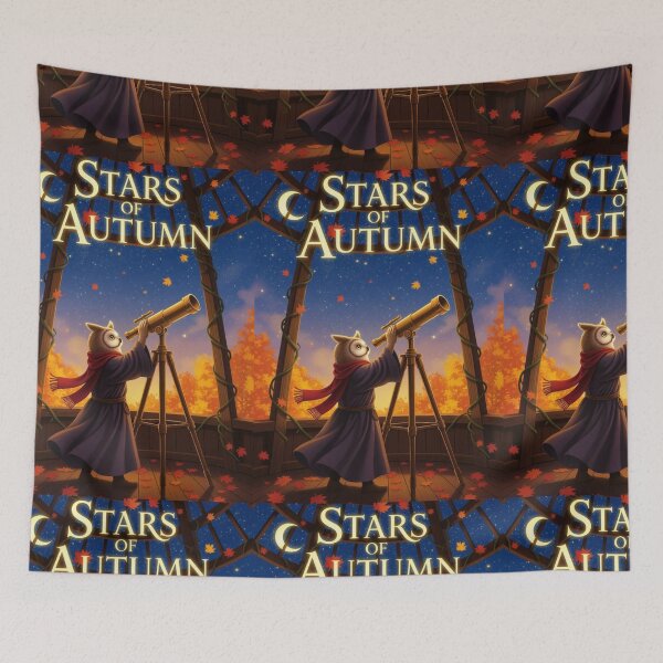 Item preview, Stars of Autumn – Owl Stargazer designed and sold by Cherry Peony.