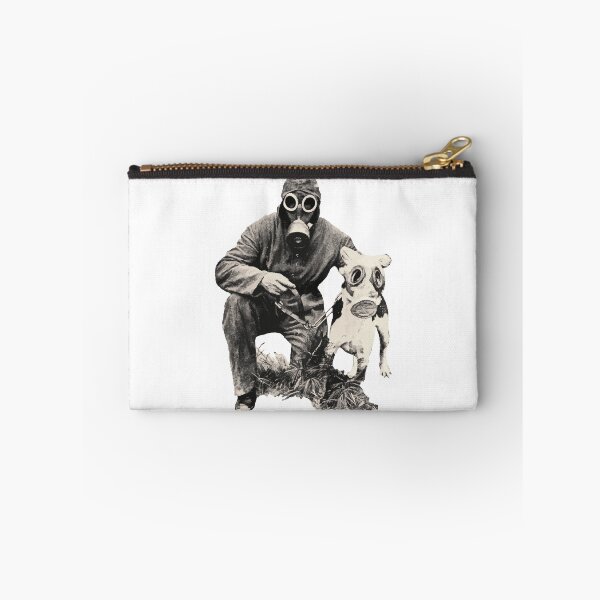 Item preview, Man and Dog in Gas Masks designed and sold by Unkie Monkie Studios.