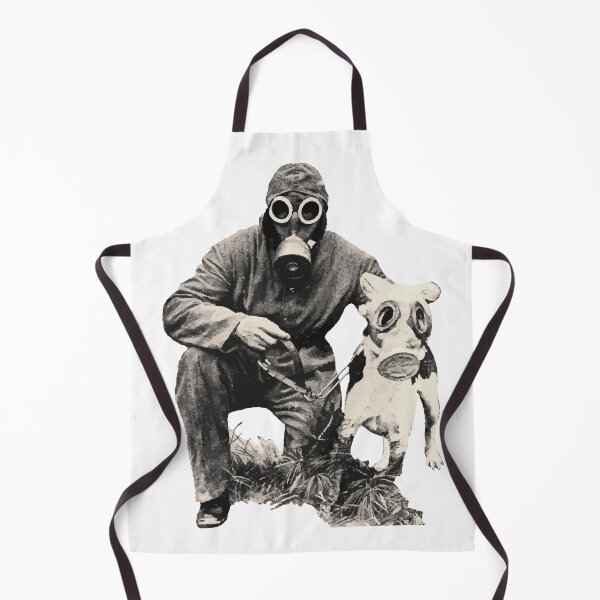 Item preview, Man and Dog in Gas Masks designed and sold by Unkie Monkie Studios.