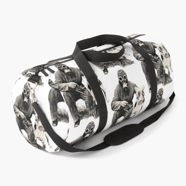 Item preview, Man and Dog in Gas Masks designed and sold by Unkie Monkie Studios.