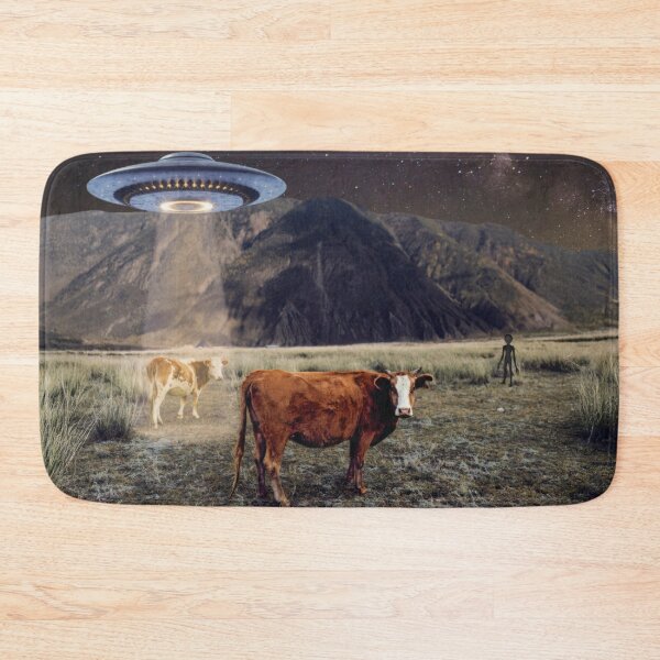 Item preview, UFO Abducting a Cow designed and sold by MomsQuilt.
