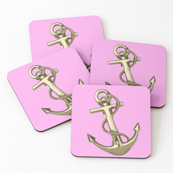 Item preview, Baby Pink Gold Anchor Nautical designed and sold by ChristinasMess.
