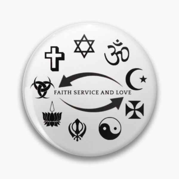 Item preview, Faith, Service & Love – Unity of Religions T-Shirt designed and sold by Devbhakta123.