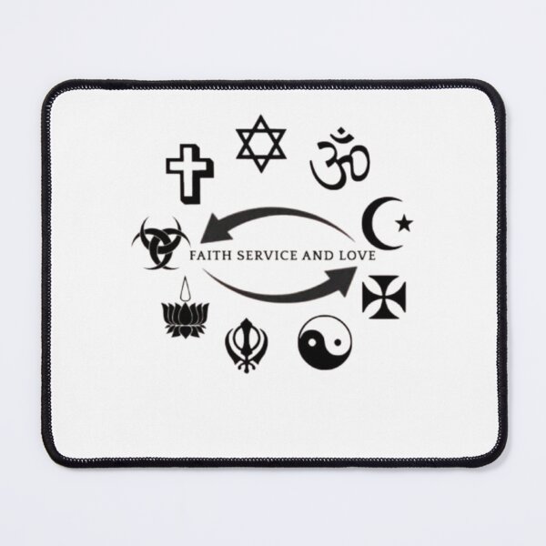 Item preview, Faith, Service & Love – Unity of Religions T-Shirt designed and sold by Devbhakta123.