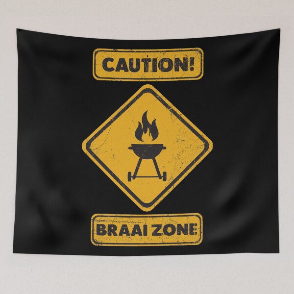 Item preview, Caution - Braai Zone designed and sold by Simply Saffa.