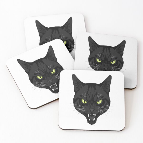 Item preview, Black Cat Fierce Eyes T-Shirt - Bold Minimal Feline Tee designed and sold by NovaThreads Studio.