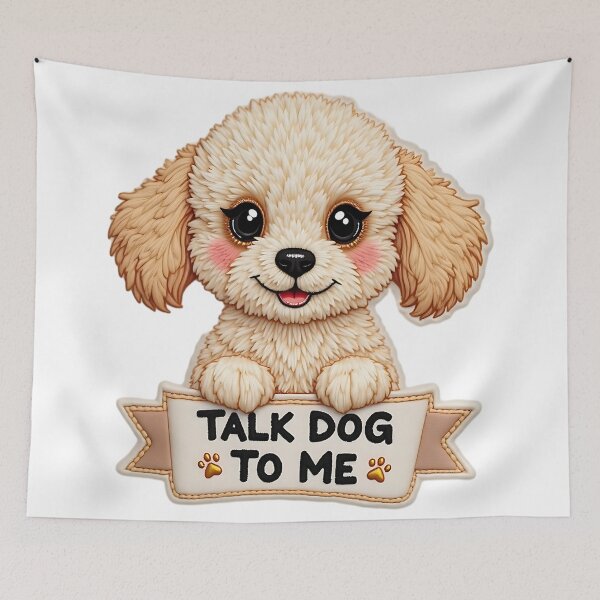 Item preview, Talk Dog To Me Cute Poodle Puppy Funny Dog Lover Gift Design designed and sold by ArtDesignTp.