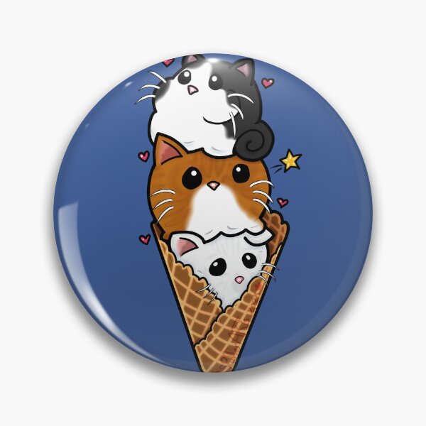 Item preview, 3 Ice Cream Scoops Simple Kitties designed and sold by SPufferART.