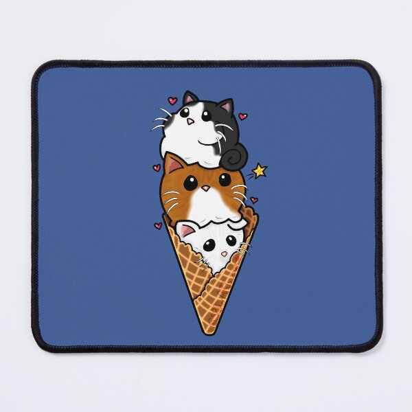 Item preview, 3 Ice Cream Scoops Simple Kitties designed and sold by SPufferART.