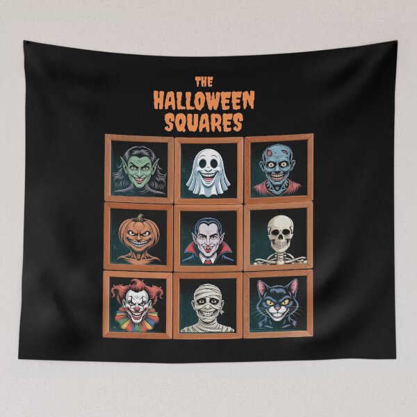 Item preview, The Halloween Squares – Spooky TV Parody designed and sold by Snark Town Tees.