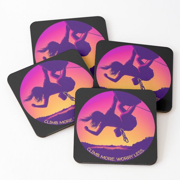 Item preview, Climb More Worry Less – Motivational Rock Climbing Design designed and sold by wildexperience.