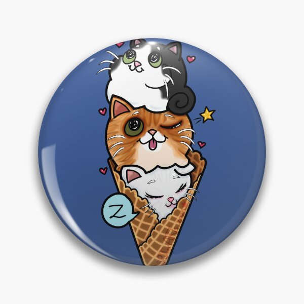Item preview, 3 Ice Cream Scoops Blob Cats designed and sold by SPufferART.