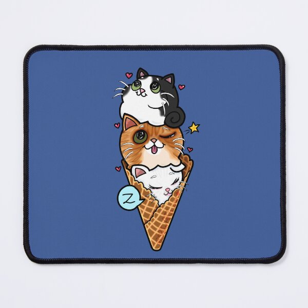 Item preview, 3 Ice Cream Scoops Blob Cats designed and sold by SPufferART.