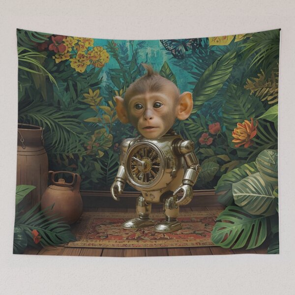 Item preview, Cyborg Monkey Automaton – Steampunk Robot Ape Design designed and sold by WildPawPrint.