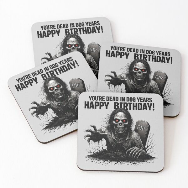 Item preview, Zombie - Happy Birthday - You're Dead in Dog Years designed and sold by NightTimeJ.