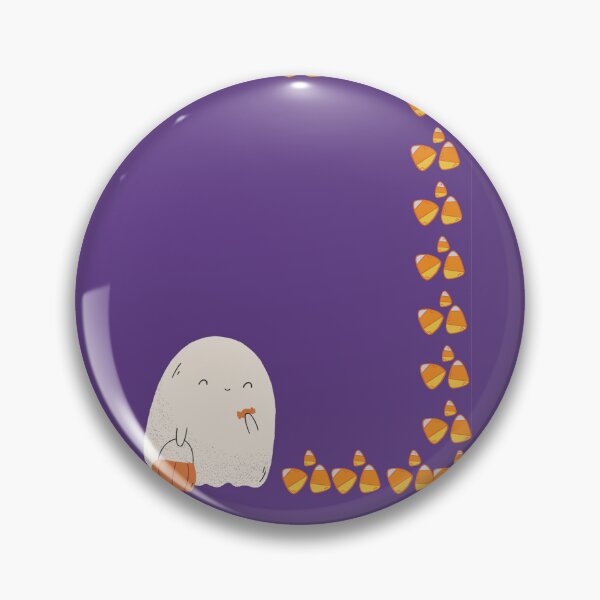 Item preview, Ghost eating candy corn minimalist design designed and sold by BunnyandBloom.
