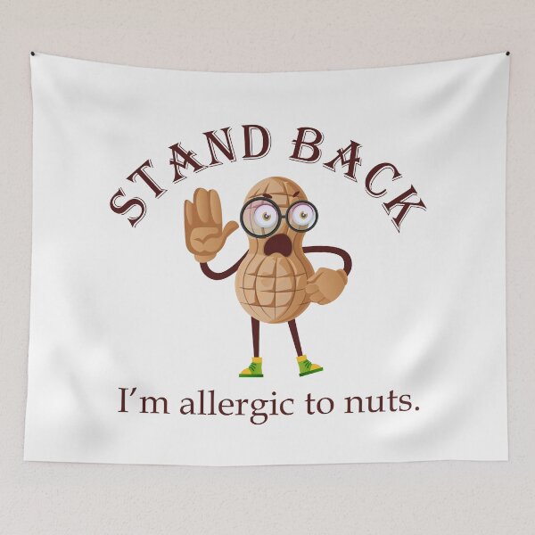 Item preview, Allergic to Nuts Cute Peanut designed and sold by RowanGraphics.