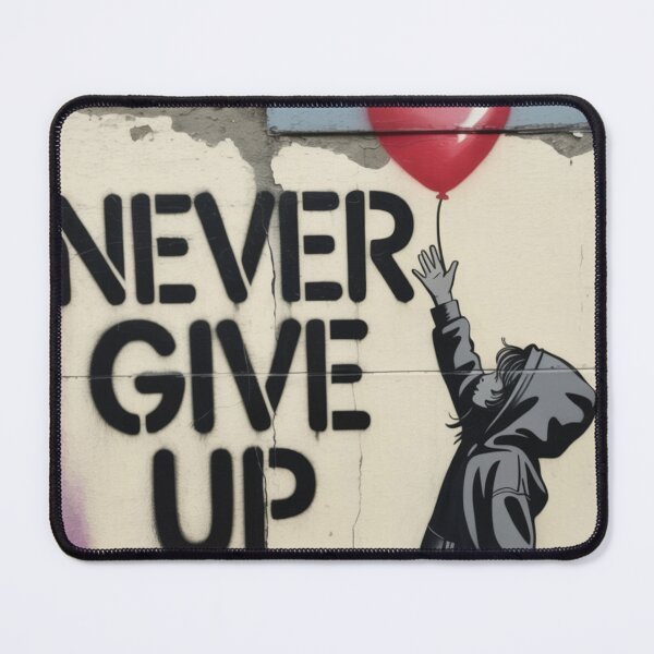 Item preview, Banksy never give up vintage designed and sold by martin max.