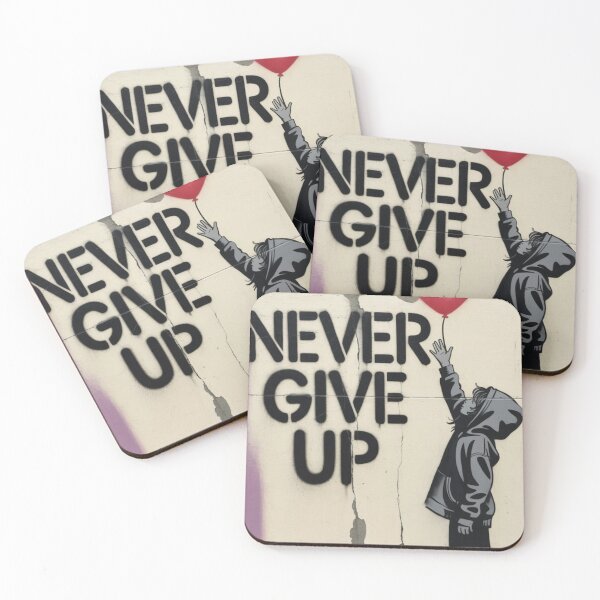 Item preview, Banksy never give up vintage designed and sold by martin max.