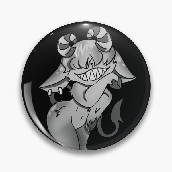 Item preview, Adorable cartoon demon with horns and a mischievous smile designed and sold by Jen-stuffs.