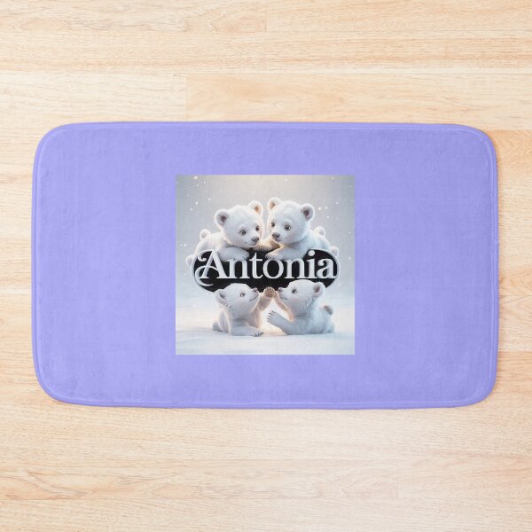 Item preview, Adorable Polar Bear Cubs with Name Antonia designed and sold by Mary Robbins.