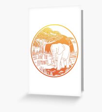 Save the Elephants! Greeting Card