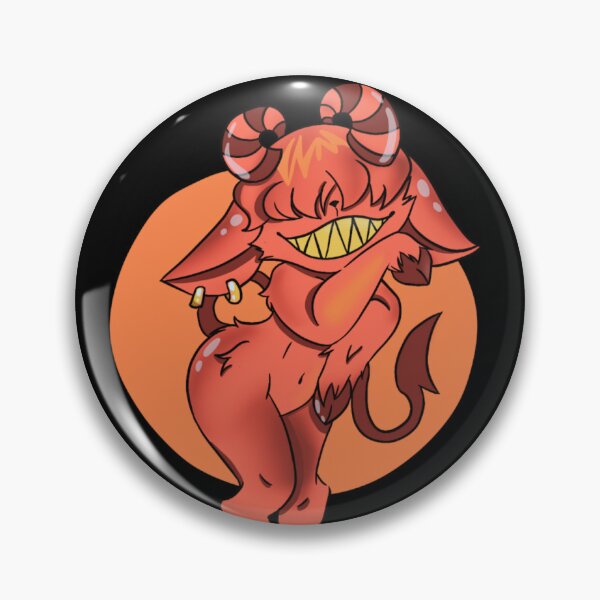 Item preview, Adorable cartoon demon with horns and a mischievous smile designed and sold by Jen-stuffs.