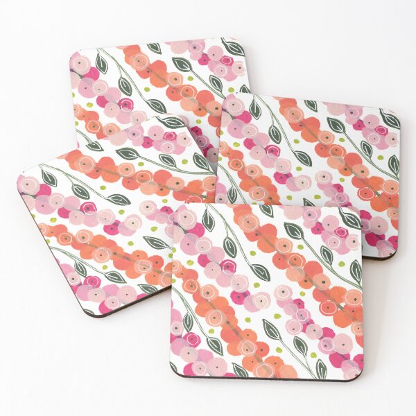 Item preview, Pink and Orange Hollyhocks designed and sold by MindyTimmArtist.