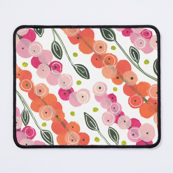 Item preview, Pink and Orange Hollyhocks designed and sold by MindyTimmArtist.